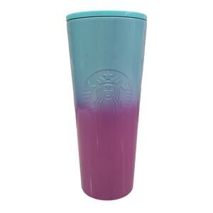 Starbucks Venti Turquoise Magenta Ombre Stainless Steel Tumbler Summer 2021